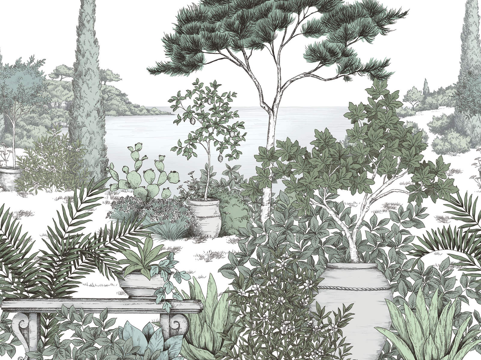 Casadeco Wonderwalls 2 A l'Ombre des Pins L - 200017609