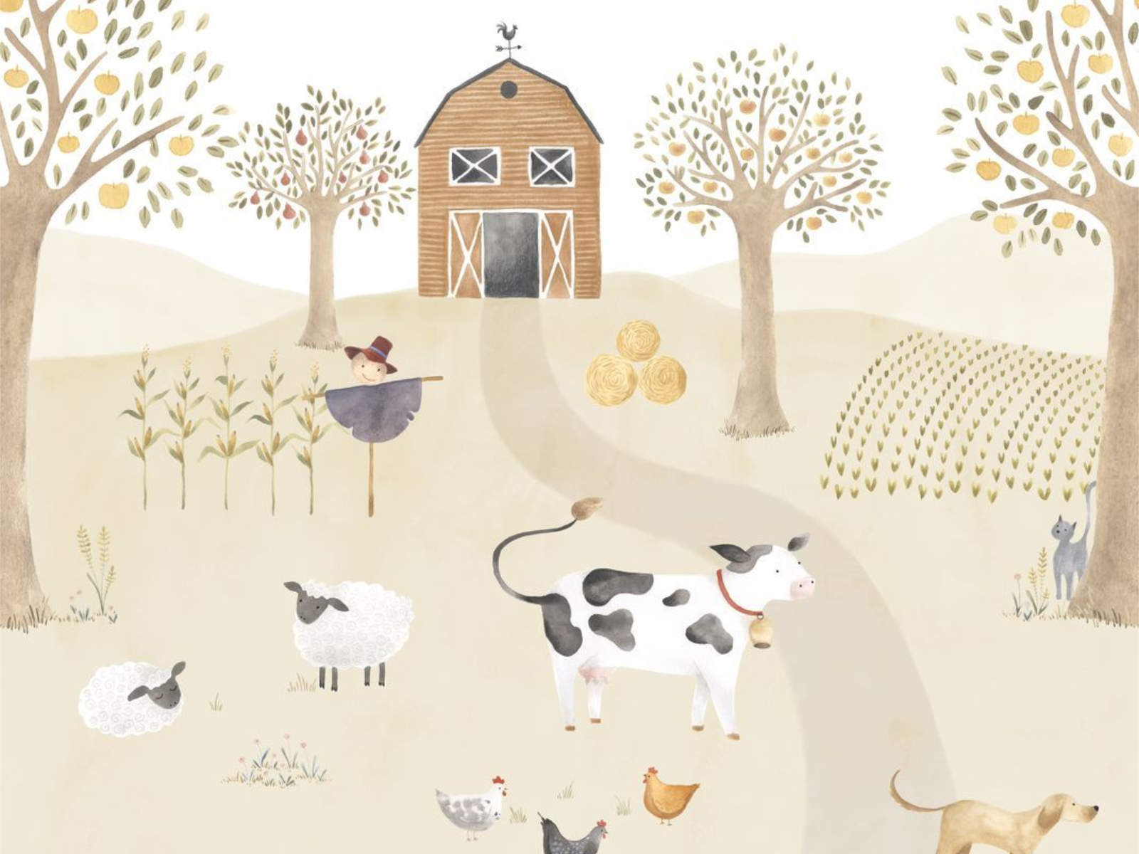 Casadeco Once Upon A Time The Farm Adventures with Cow L - 88337004