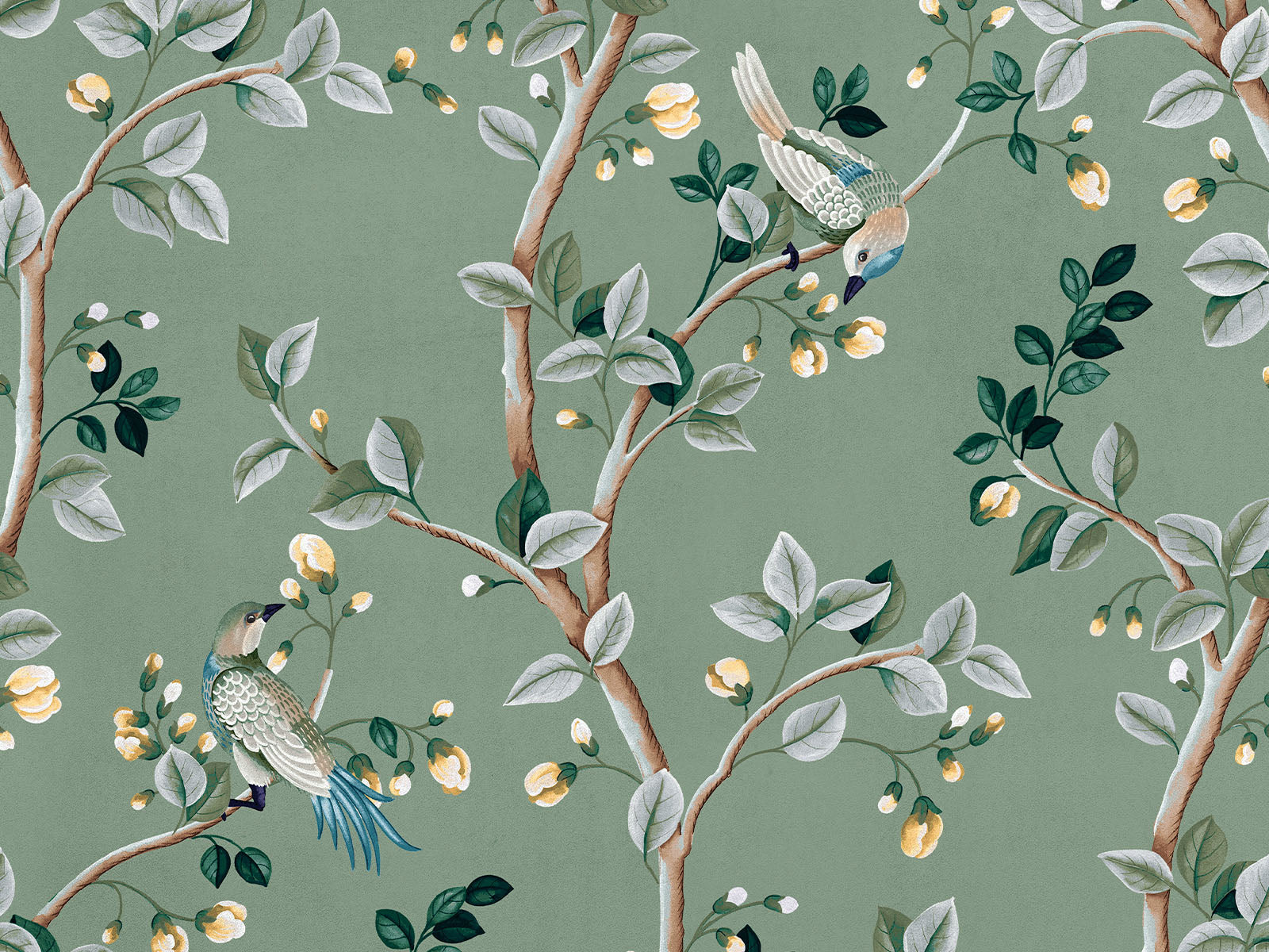 Coordonné Forbidden City Birds Prosperity - B00118