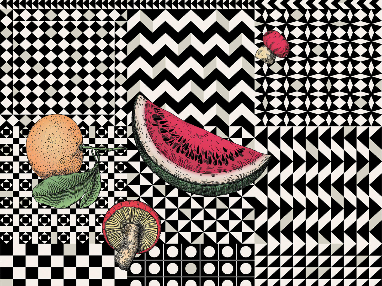 Cole & Son Fornasetti Senza Tempo II - Frutta e Geometrico - 123/6027