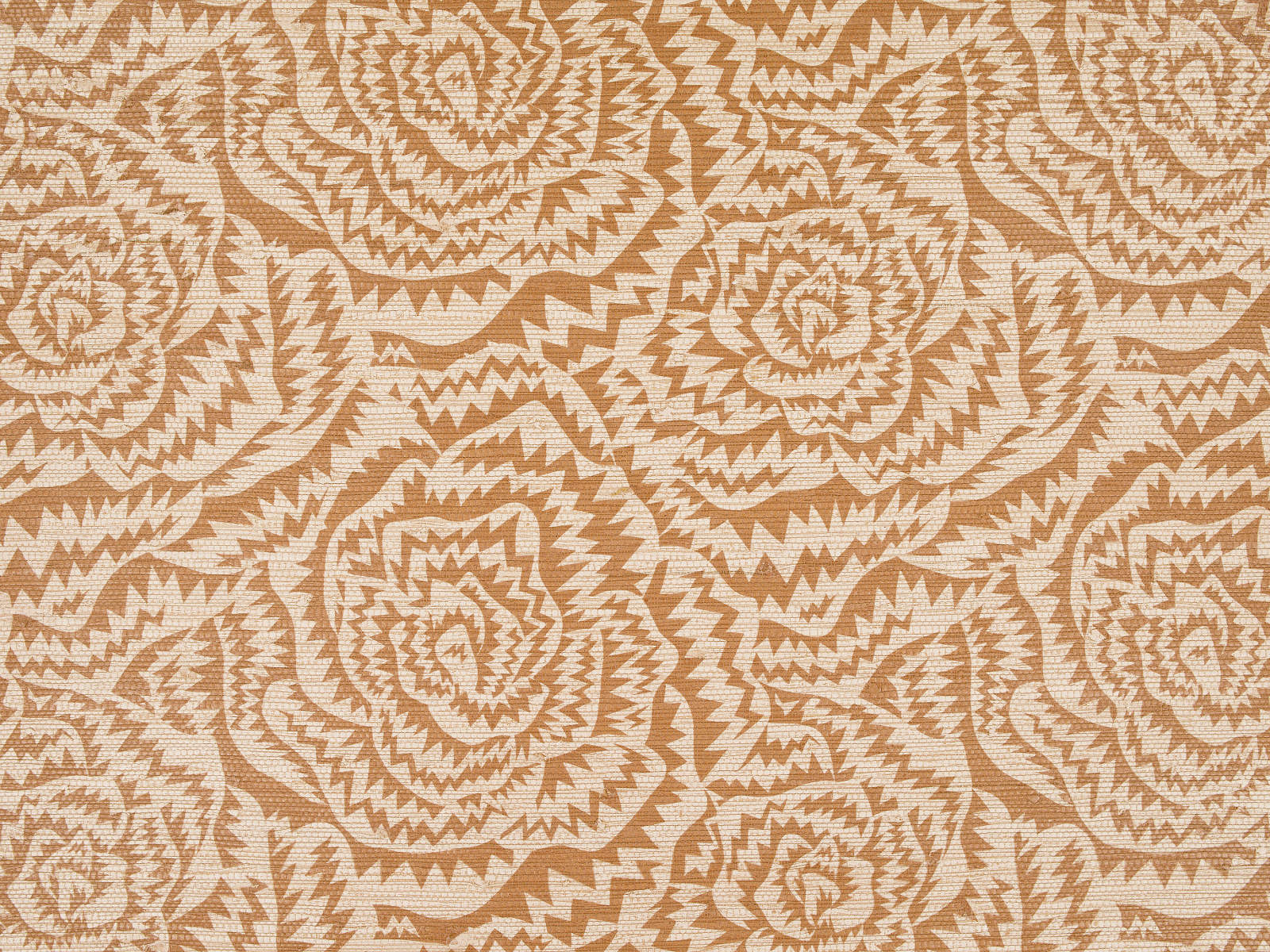 Kirkby Design x Eley Kishimoto Edition II Wallcoverings Jagged Roses - Burnt Orange - WK821/06
