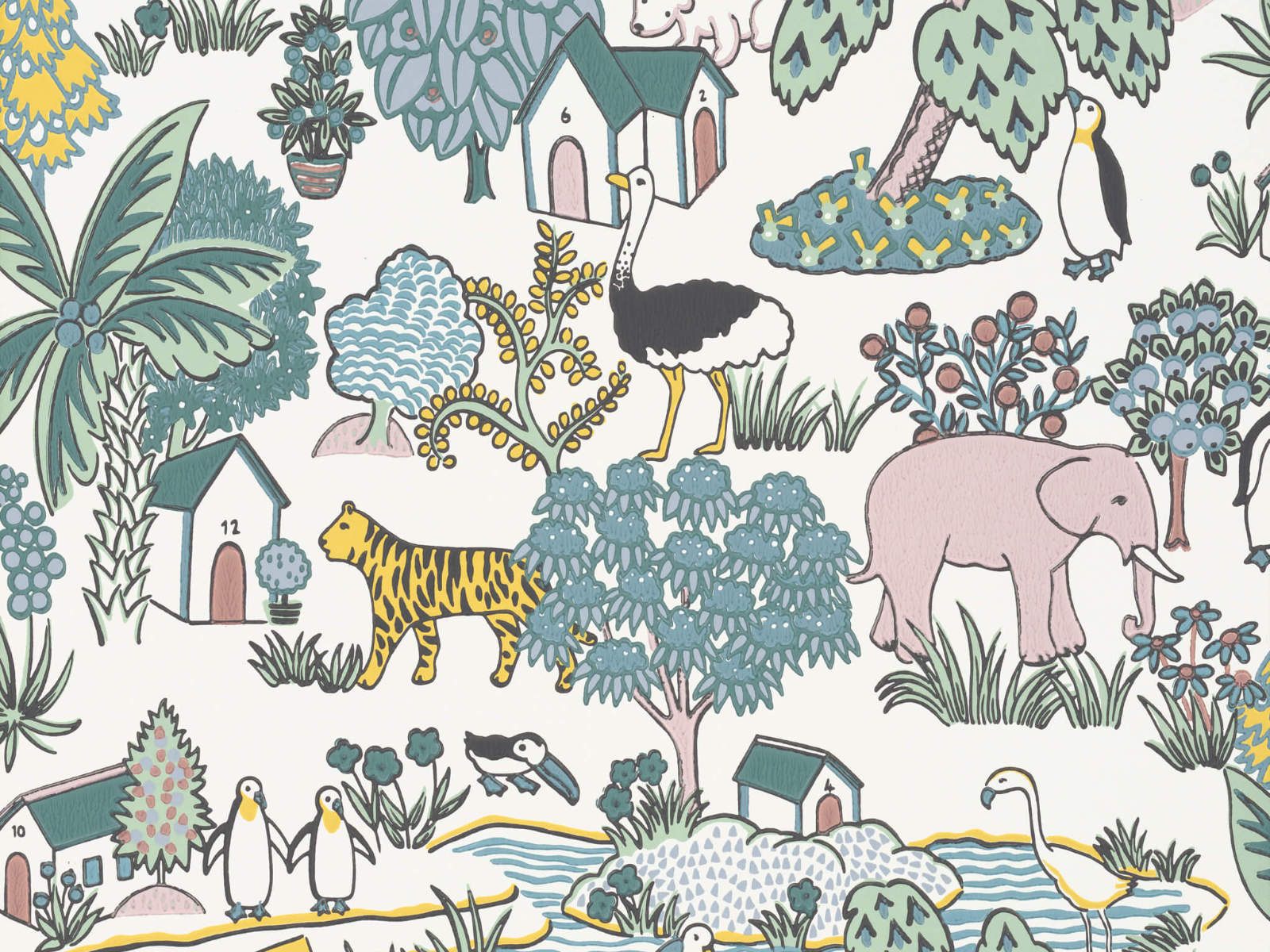 Little Greene Storybook Papers Animal Kingdom Florence - 0231ANFLORE