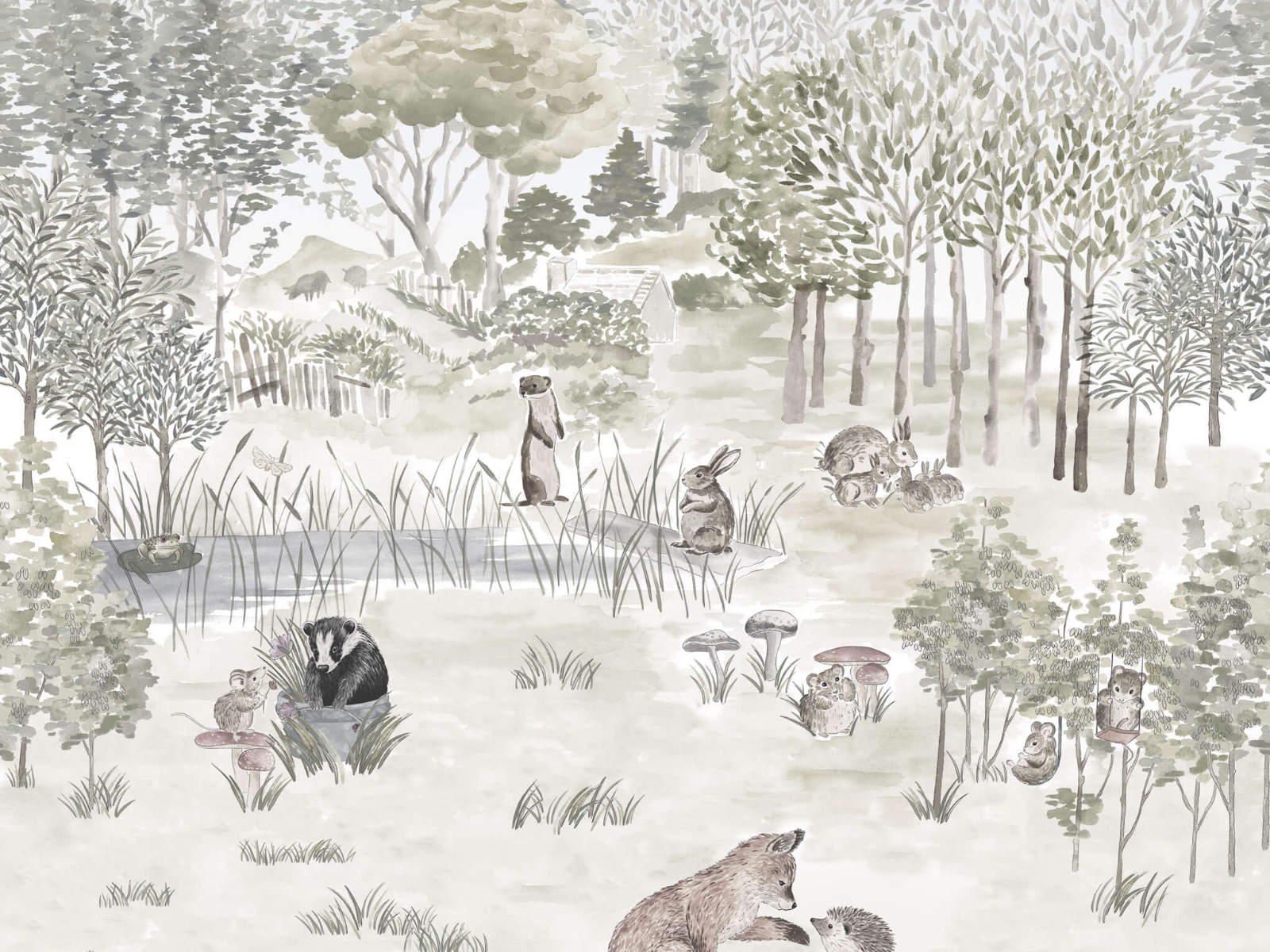 Little Greene Storybook Papers Potter's Woodland Solstice - 0231POSOLST