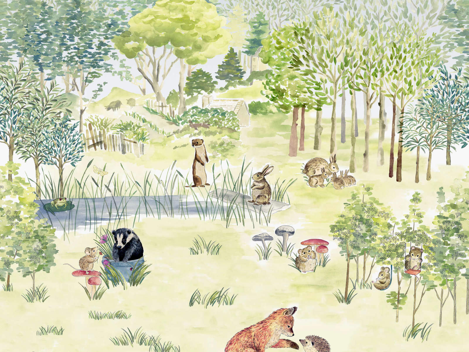 Little Greene Storybook Papers Potter's Woodland Spring - 0231POSPRIN
