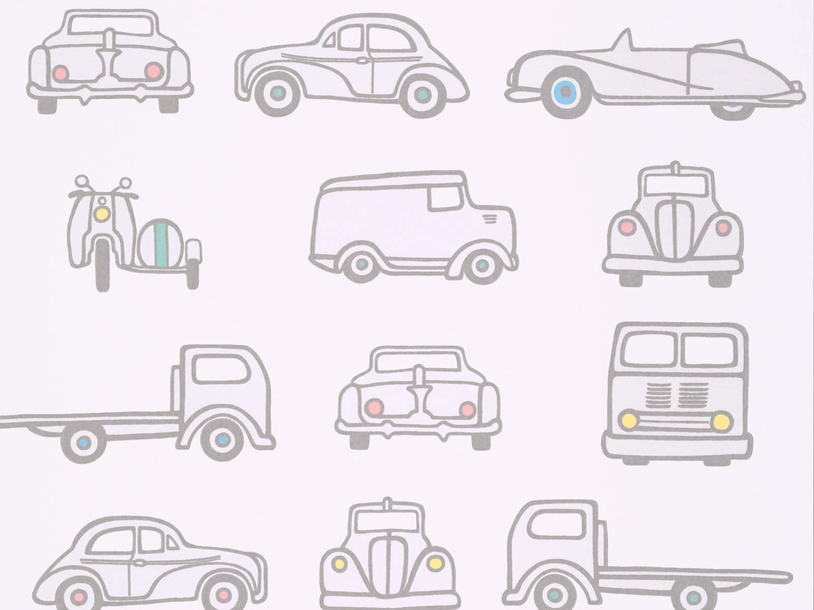 Little Greene Storybook Papers Road Trip French Grey - 0231RTFRENC