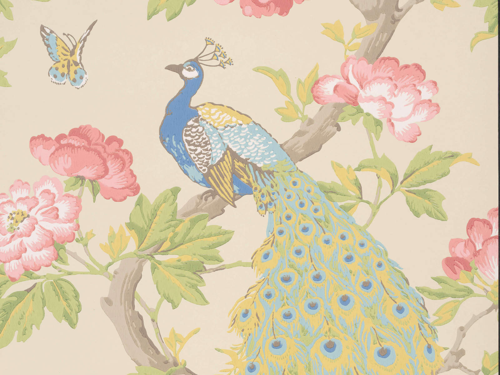 Little Greene Behang National Trust Papers Pavona - Hazel