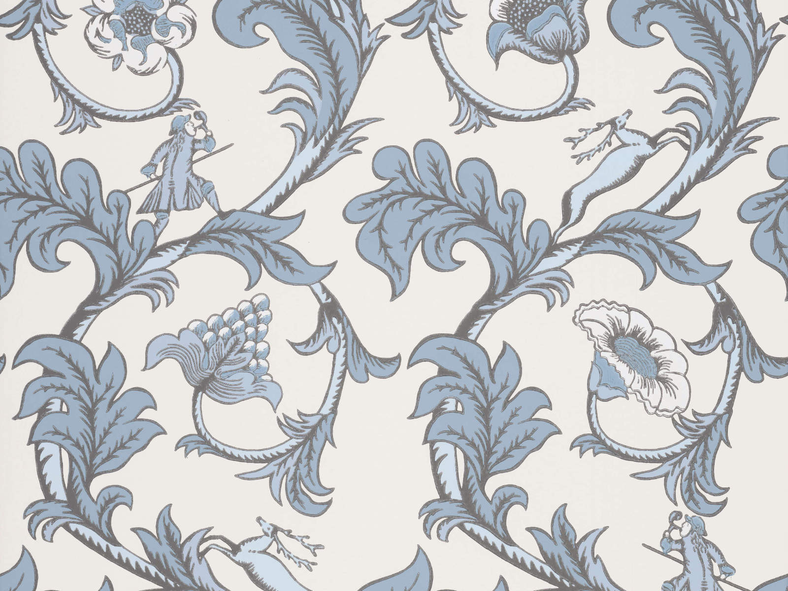 Little Greene Behang National Trust Papers Stag Trail - Sky