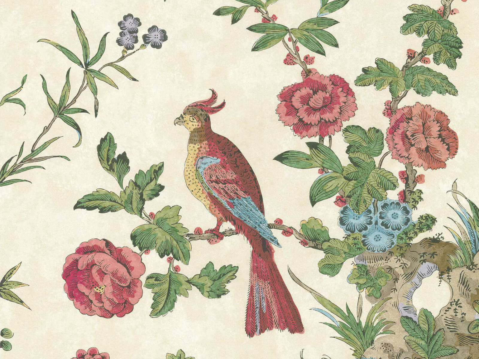 Little Greene Behang Archive Trails Darwin - Provence