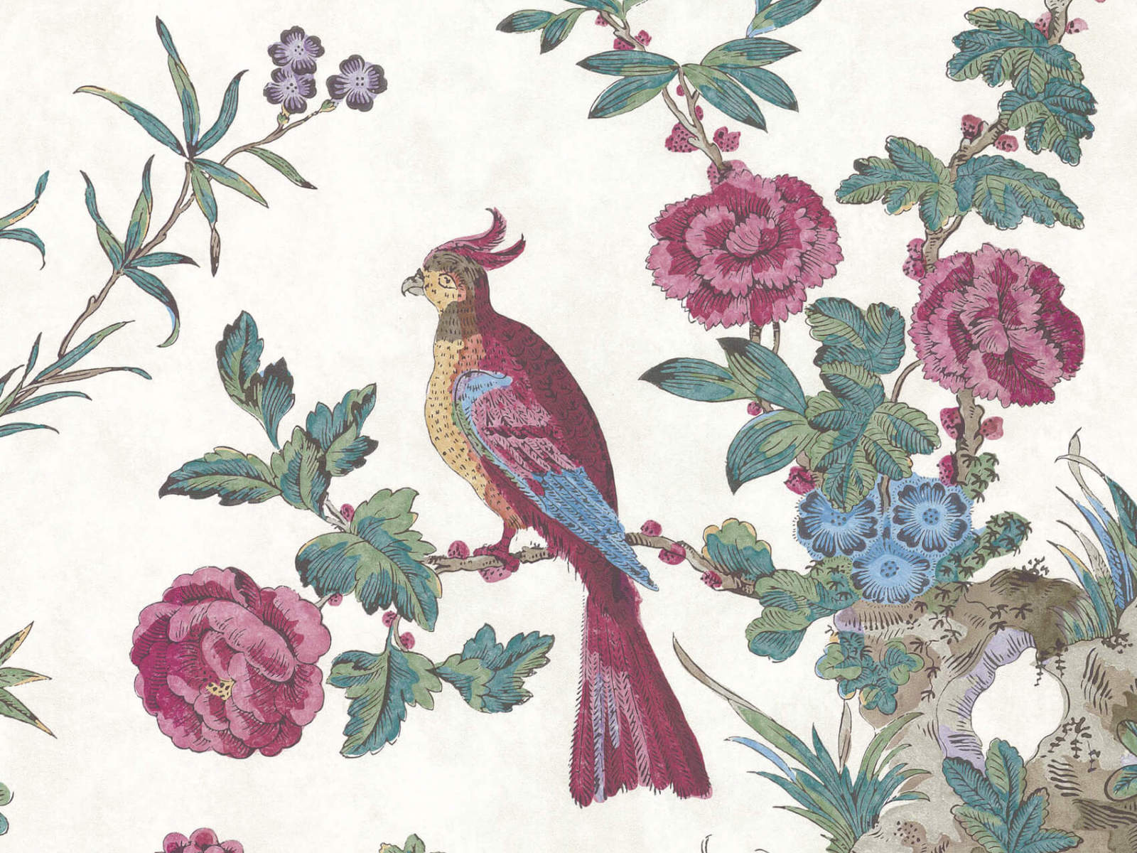 Little Greene Behang Archive Trails Darwin - Serein