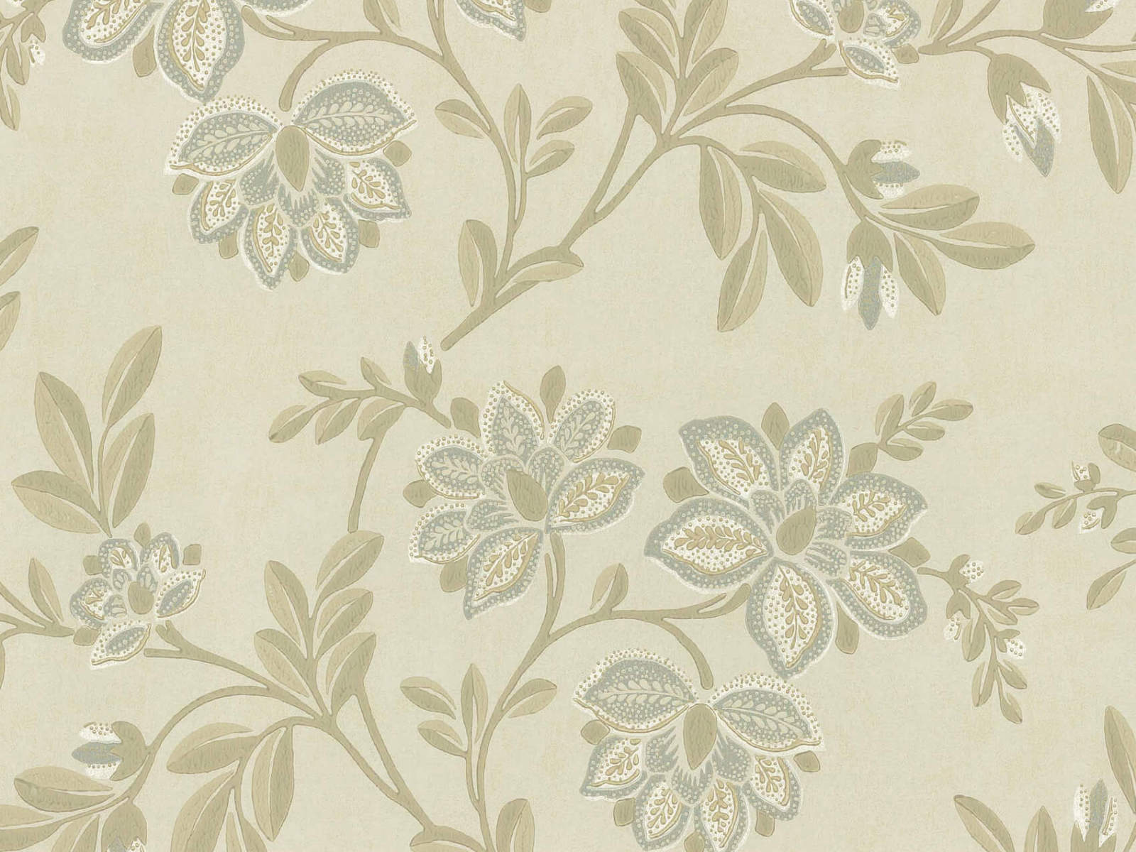 Little Greene Behang Archive Trails Stitch - Twine