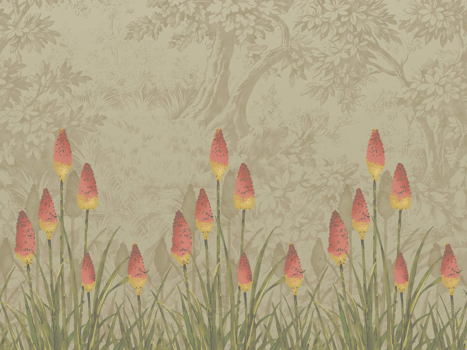 Little Greene Behang Upper Brook Street - Midi