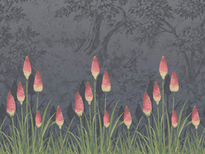 Little Greene Behang Upper Brook Street - Minuit