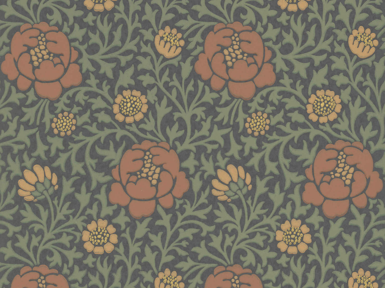 Little Greene Behang London Wallpapers V Lansdowne Walk - Ash