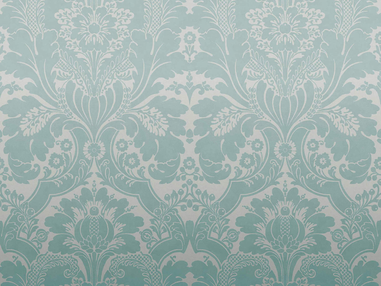 Little Greene Behang London Wallpapers V St James Park - Teal Fade