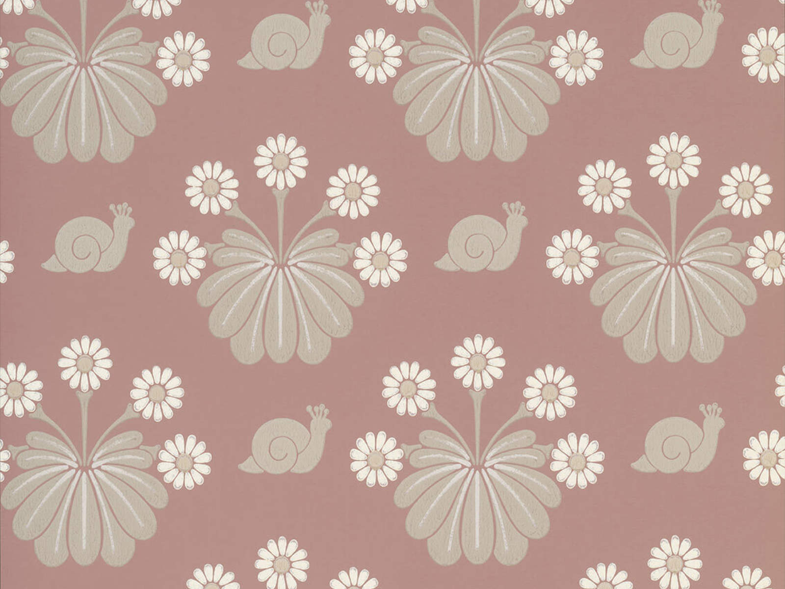 Little Greene Behang National Trust Papers II Burges Snail - Rosie