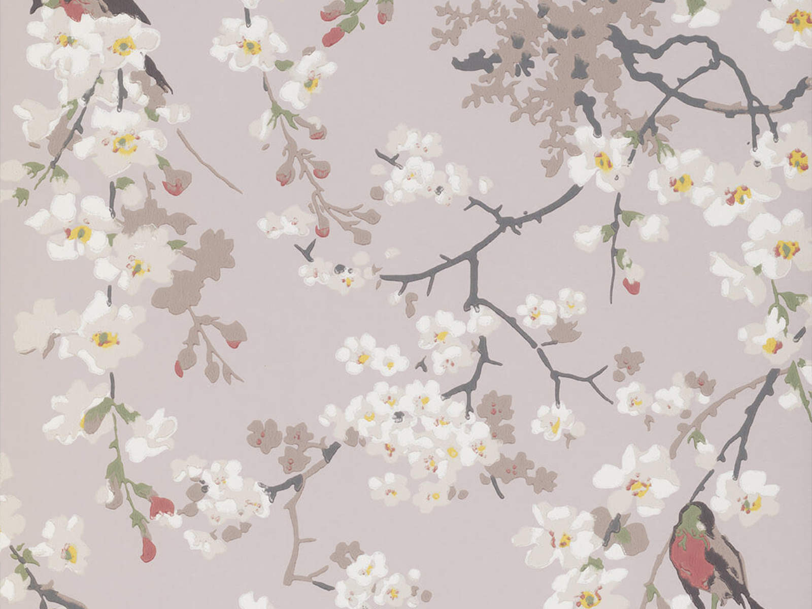 Little Greene Behang National Trust Papers II Massingberd Blossom - Grey