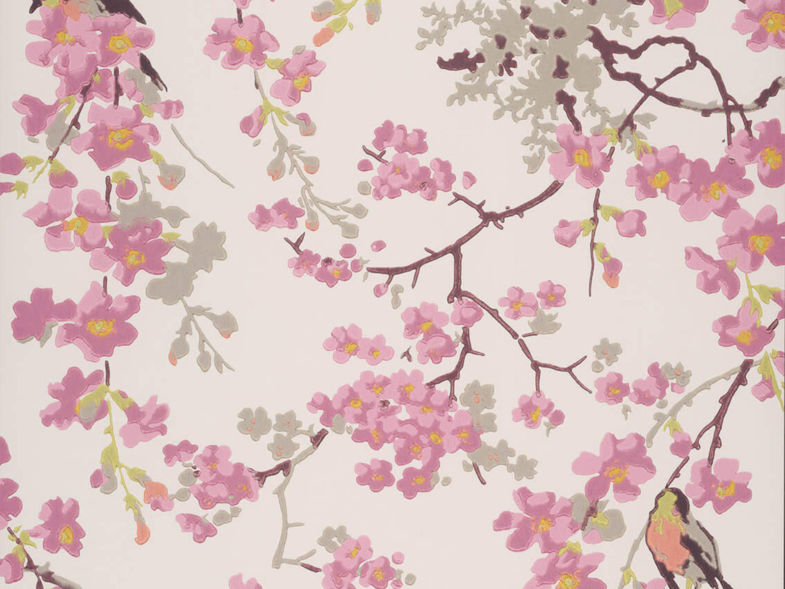 Little Greene Behang National Trust Papers II Massingberd Blossom - Mineral