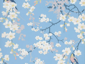 Little Greene Behang National Trust Papers II Massingberd Blossom - Pale Blue