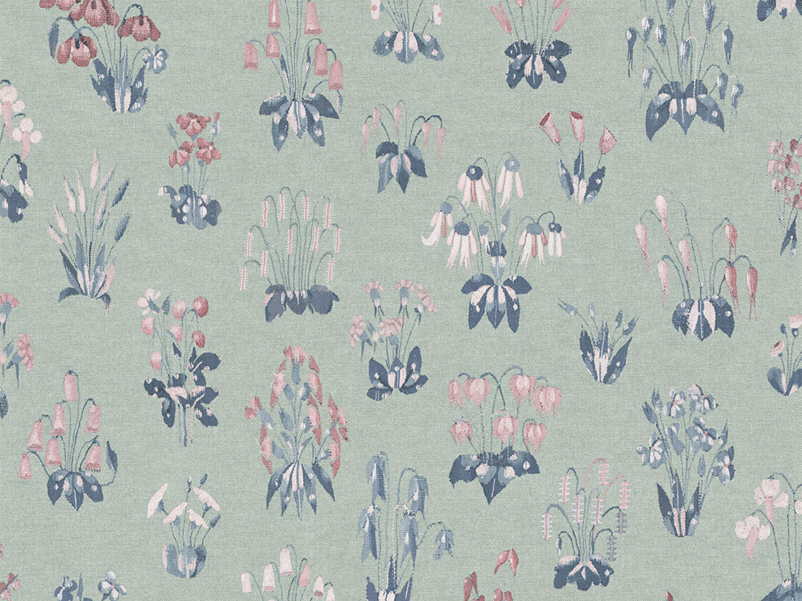 Little Greene Behang National Trust Papers II Millefleur - Chambray