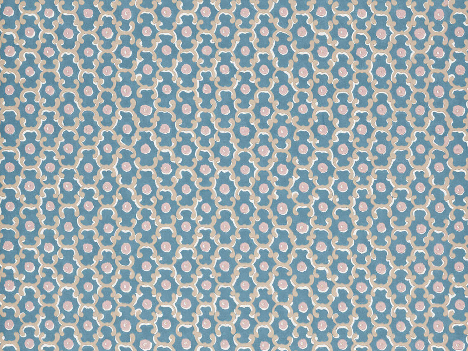 Little Greene Behang National Trust Papers II Moy - Blue