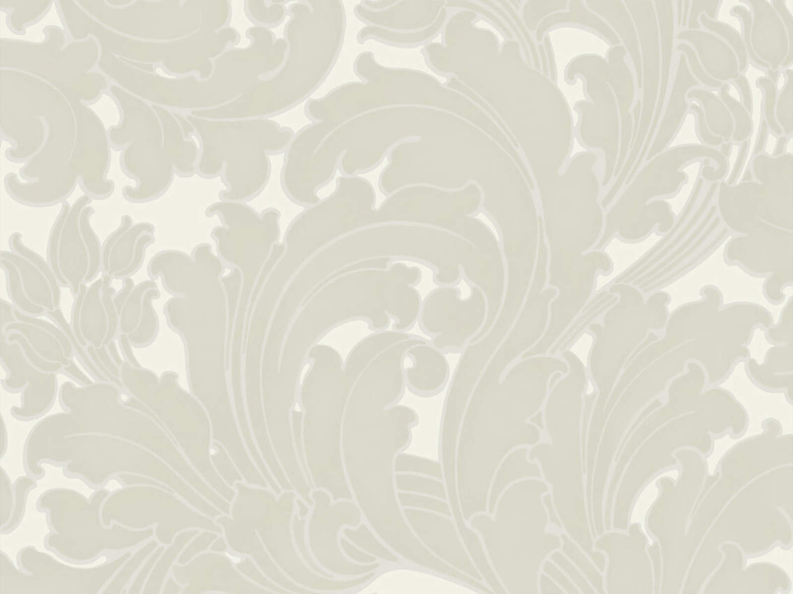 Little Greene Behang National Trust Papers II Tulip - Pale Grey
