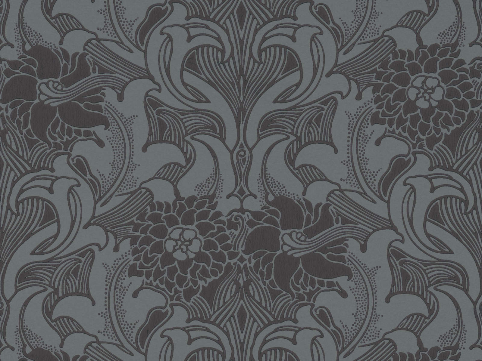 Little Greene Behang National Trust Papers III Dhalia Scroll - Etruria