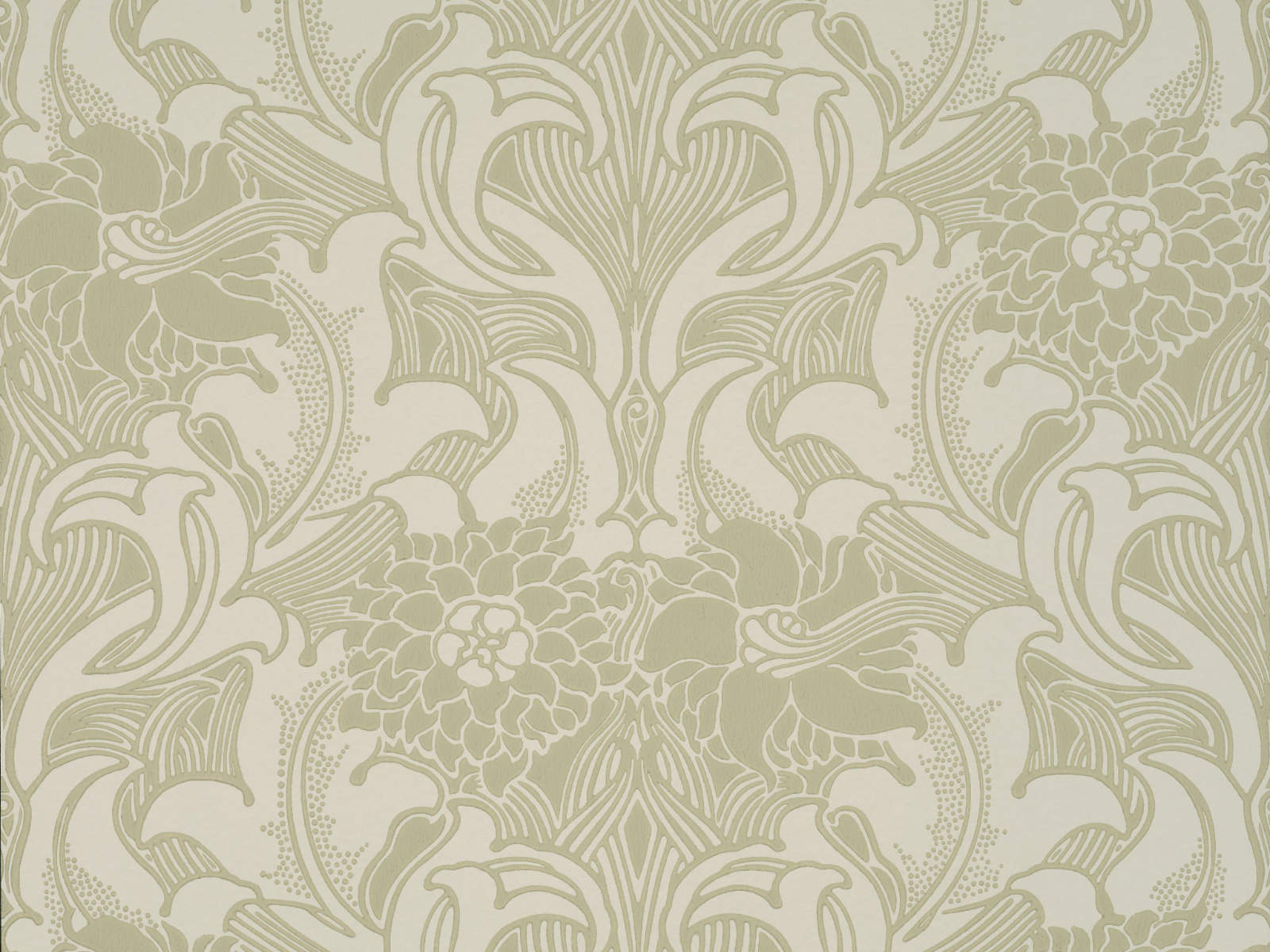 Little Greene Behang National Trust Papers III Dhalia Scroll - Mirror