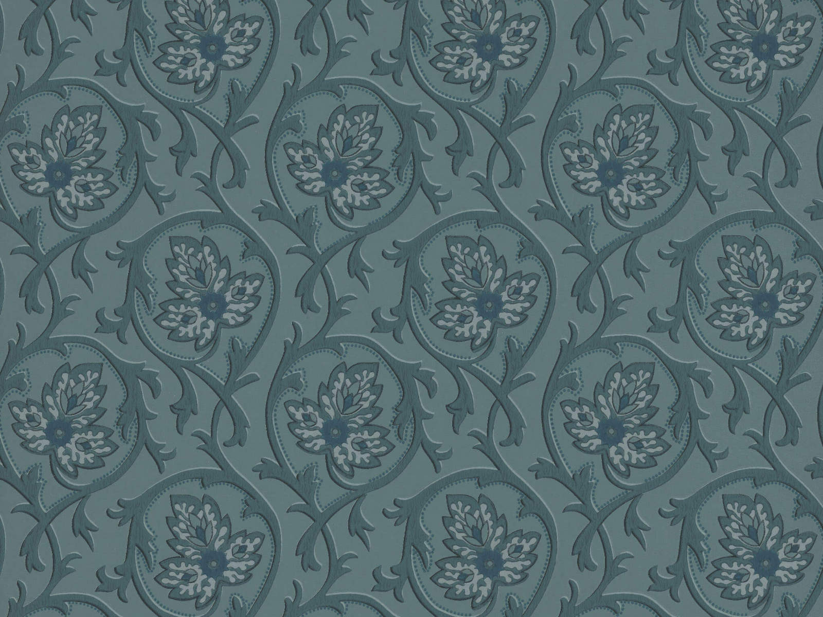 Little Greene Behang National Trust Papers III Hoja - Air Force Blue
