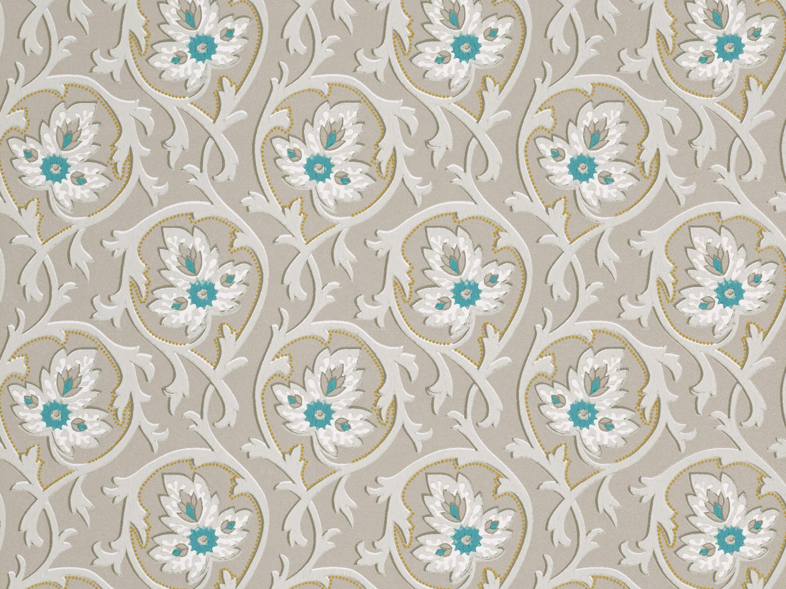 Little Greene Behang National Trust Papers III Hoja - Cool Arbour