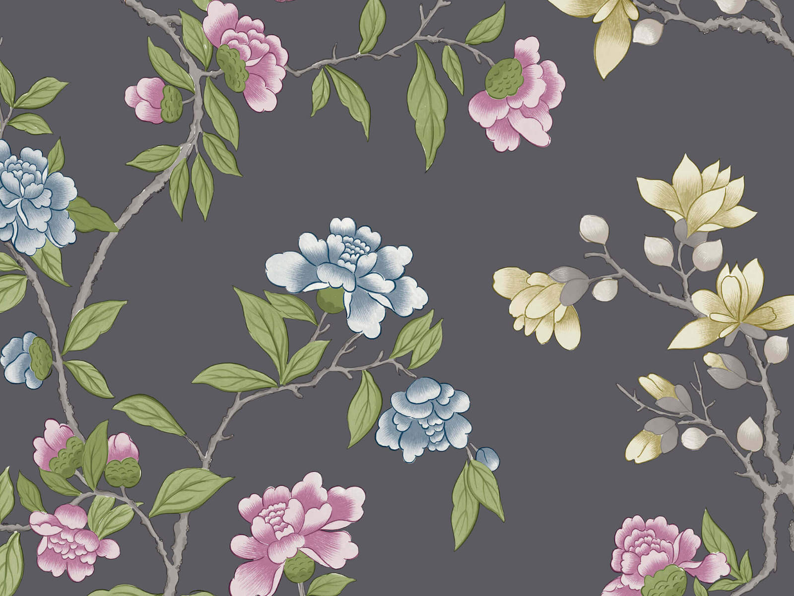 Little Greene National Trust Papers IV Aderyn - Arquerite Dark