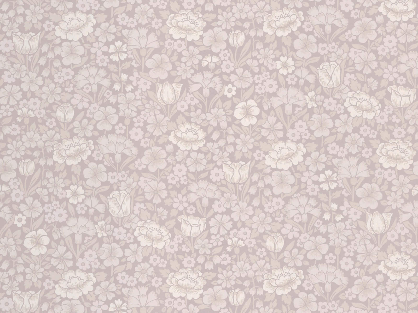 Little Greene National Trust Papers IV Spring Flowers - French Grey
