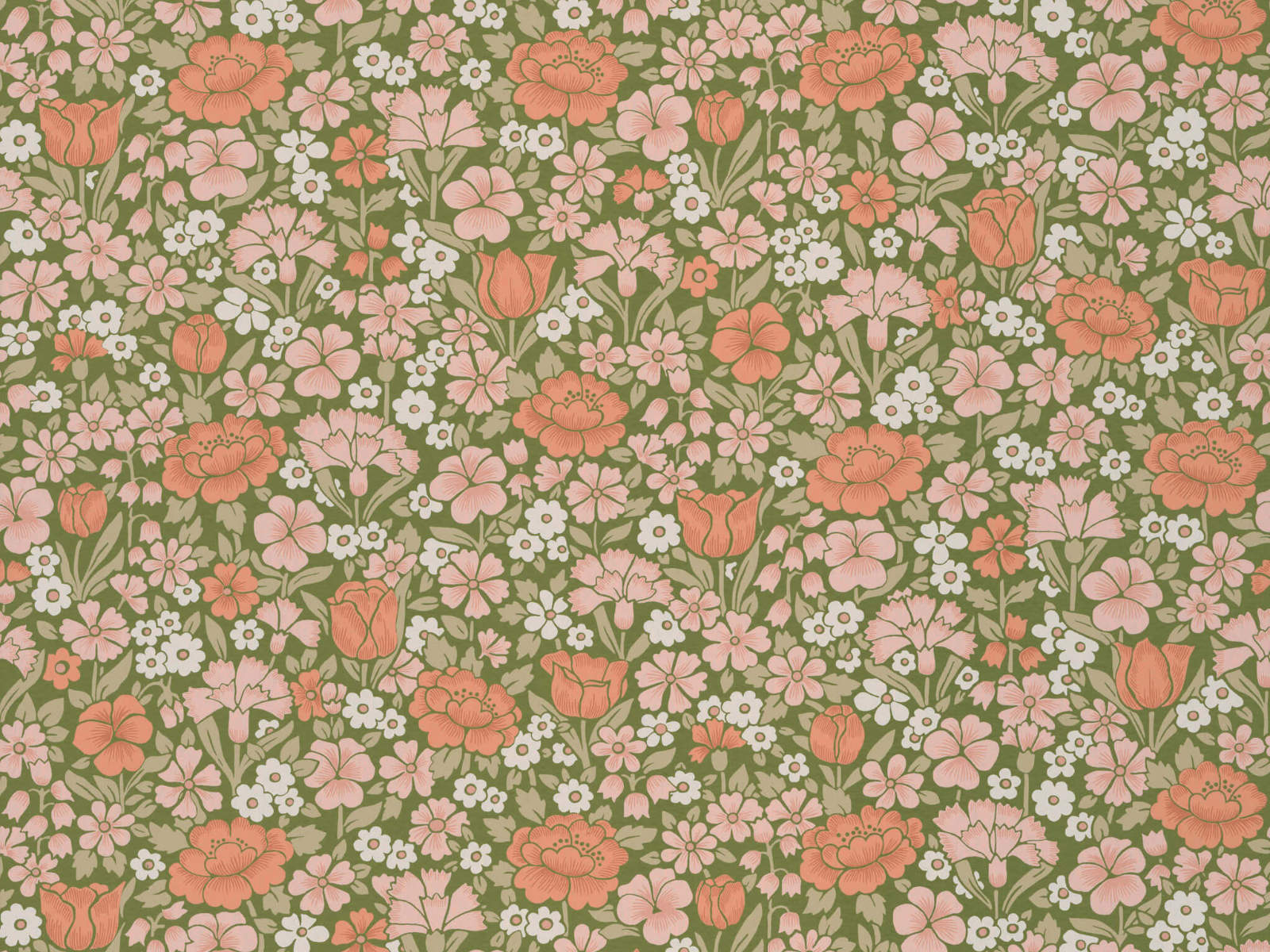 Little Greene National Trust Papers IV Spring Flowers - Garden