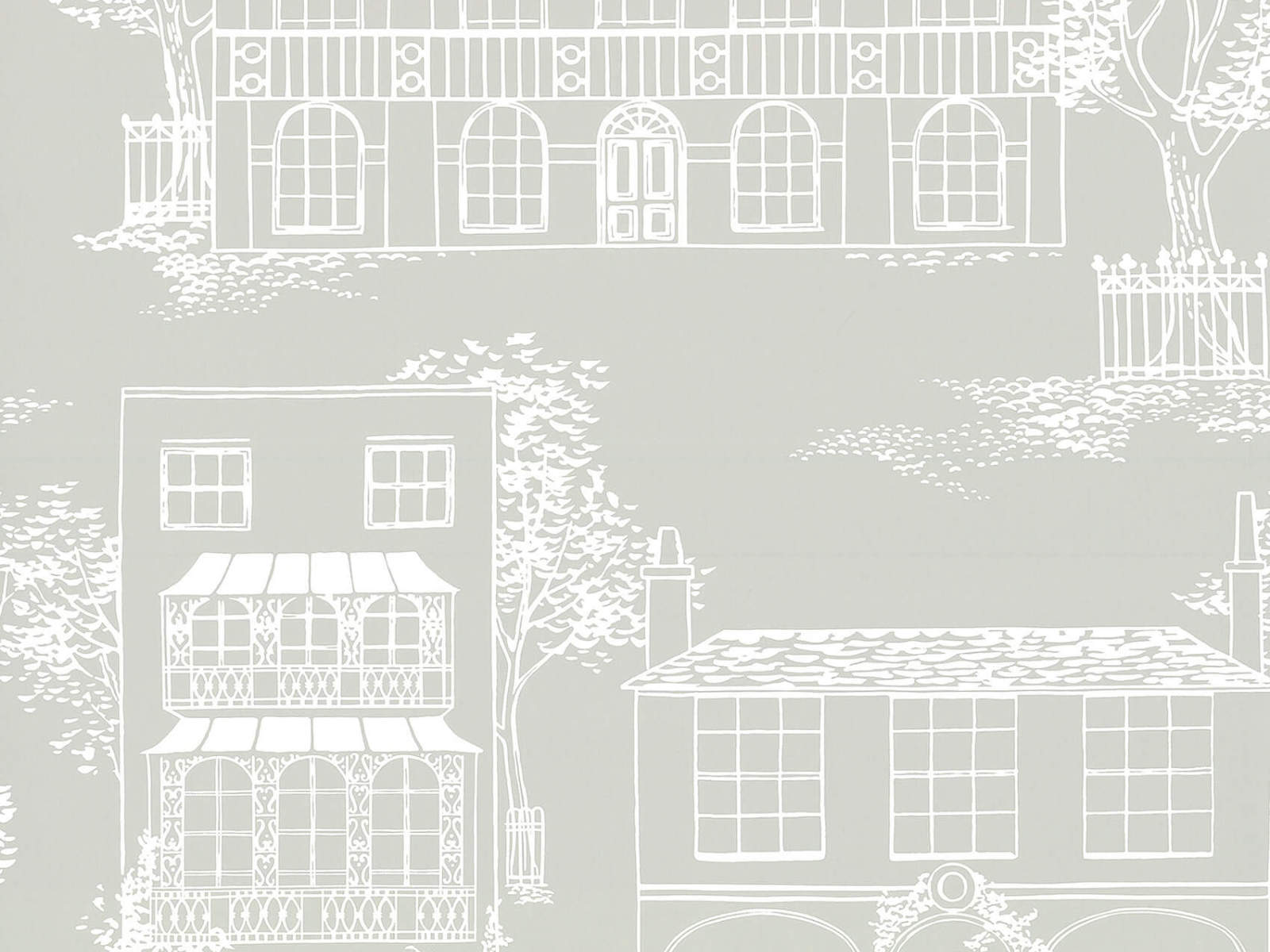Little Greene Behang 20th Century Papers Hampstead - Cool grey