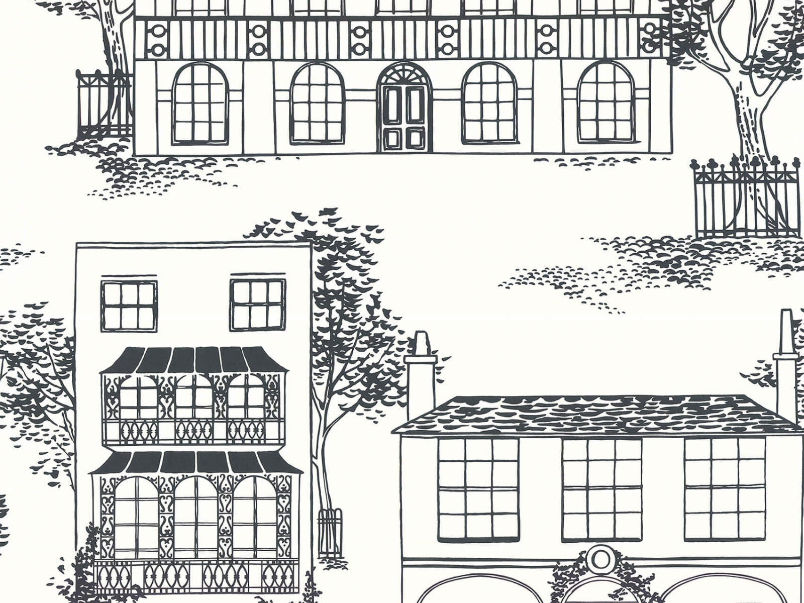 Little Greene Behang 20th Century Papers Hampstead - Ink