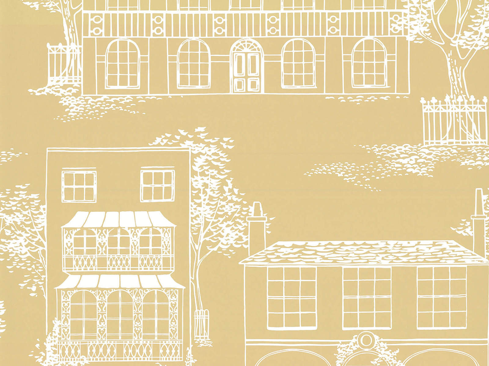 Little Greene Behang 20th Century Papers Hampstead - Yellow apple