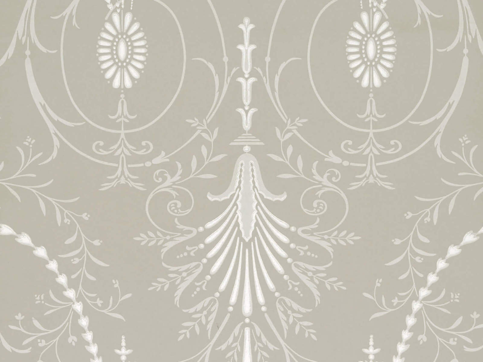 Little Greene Behang London Wallpapers V Marlborough - Paris Grey