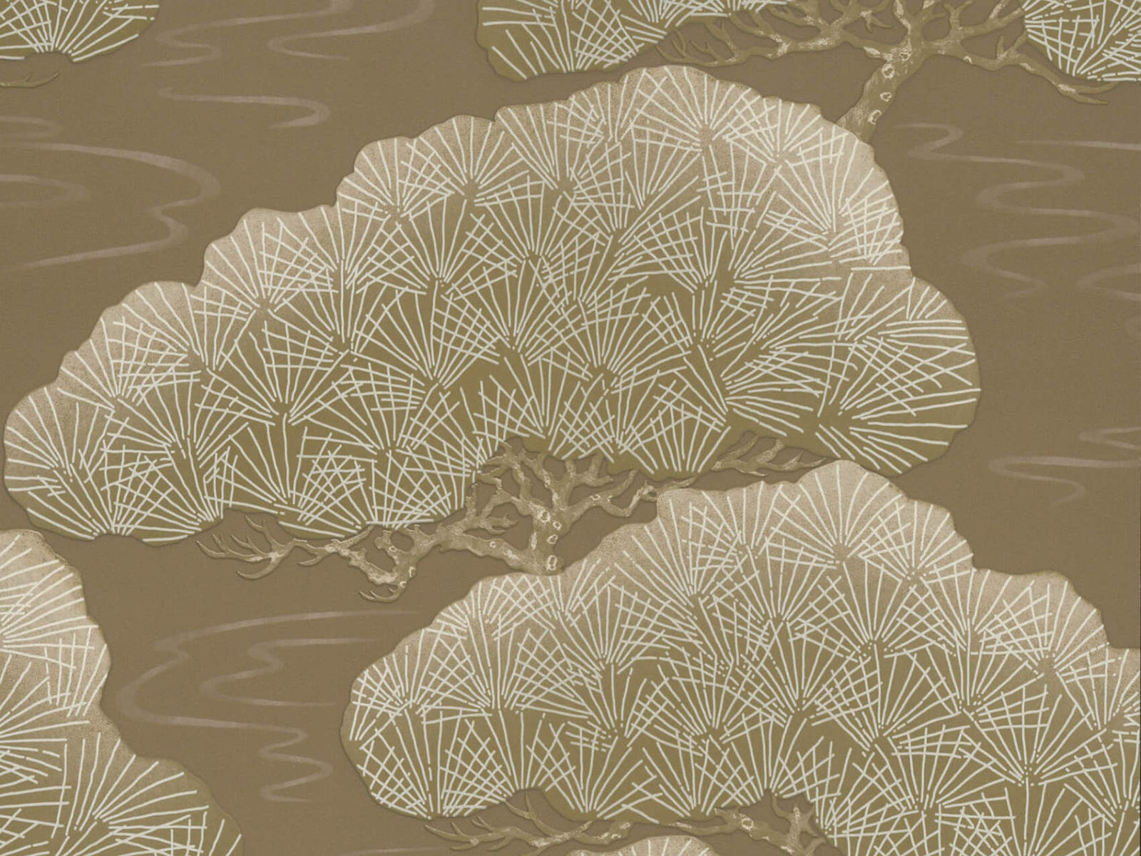 Little Greene Behang 20th Century Papers Pines - Golden Pine
