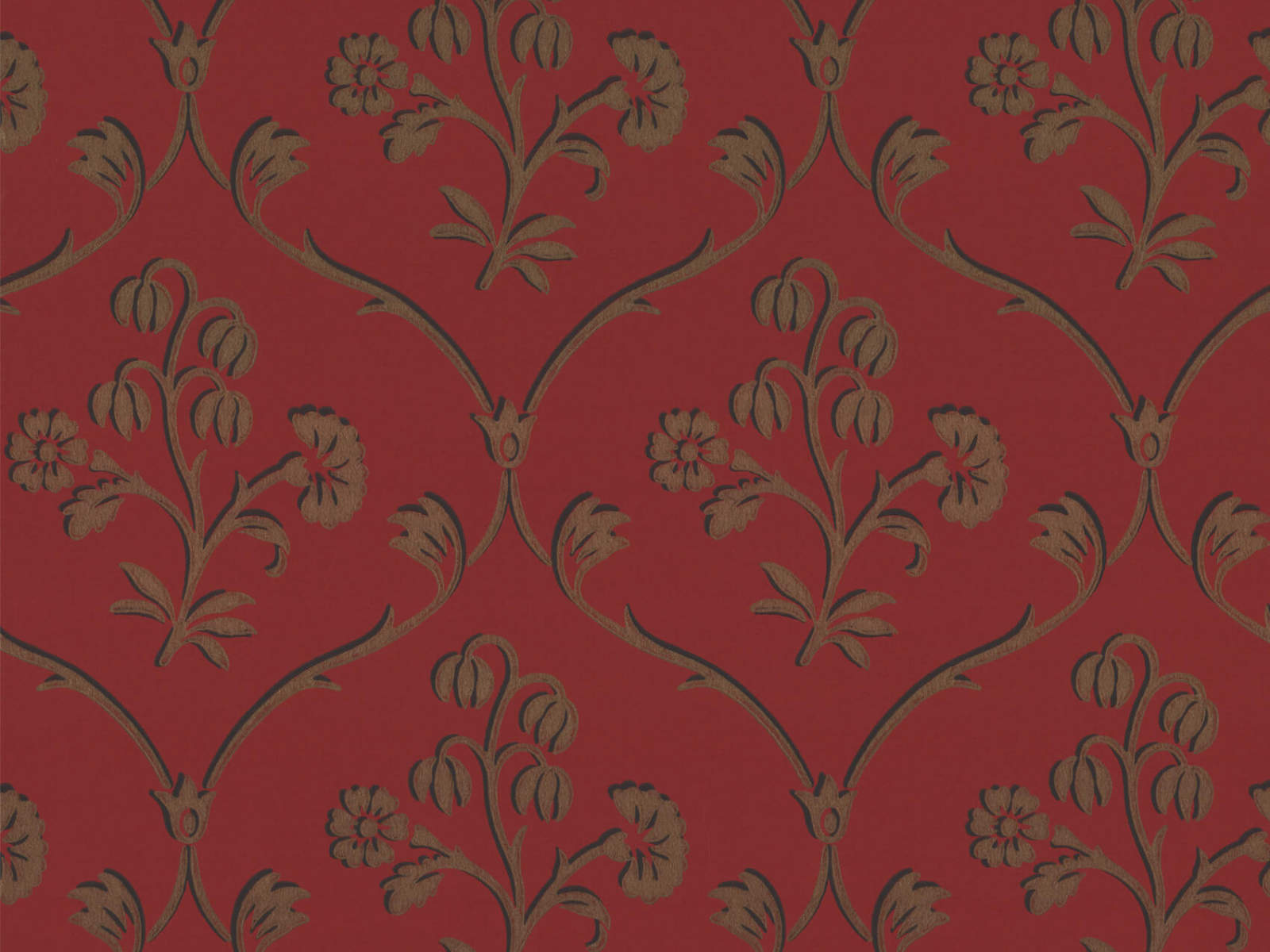 Little Greene Behang London Wallpapers IV Cranford - Cherry gold