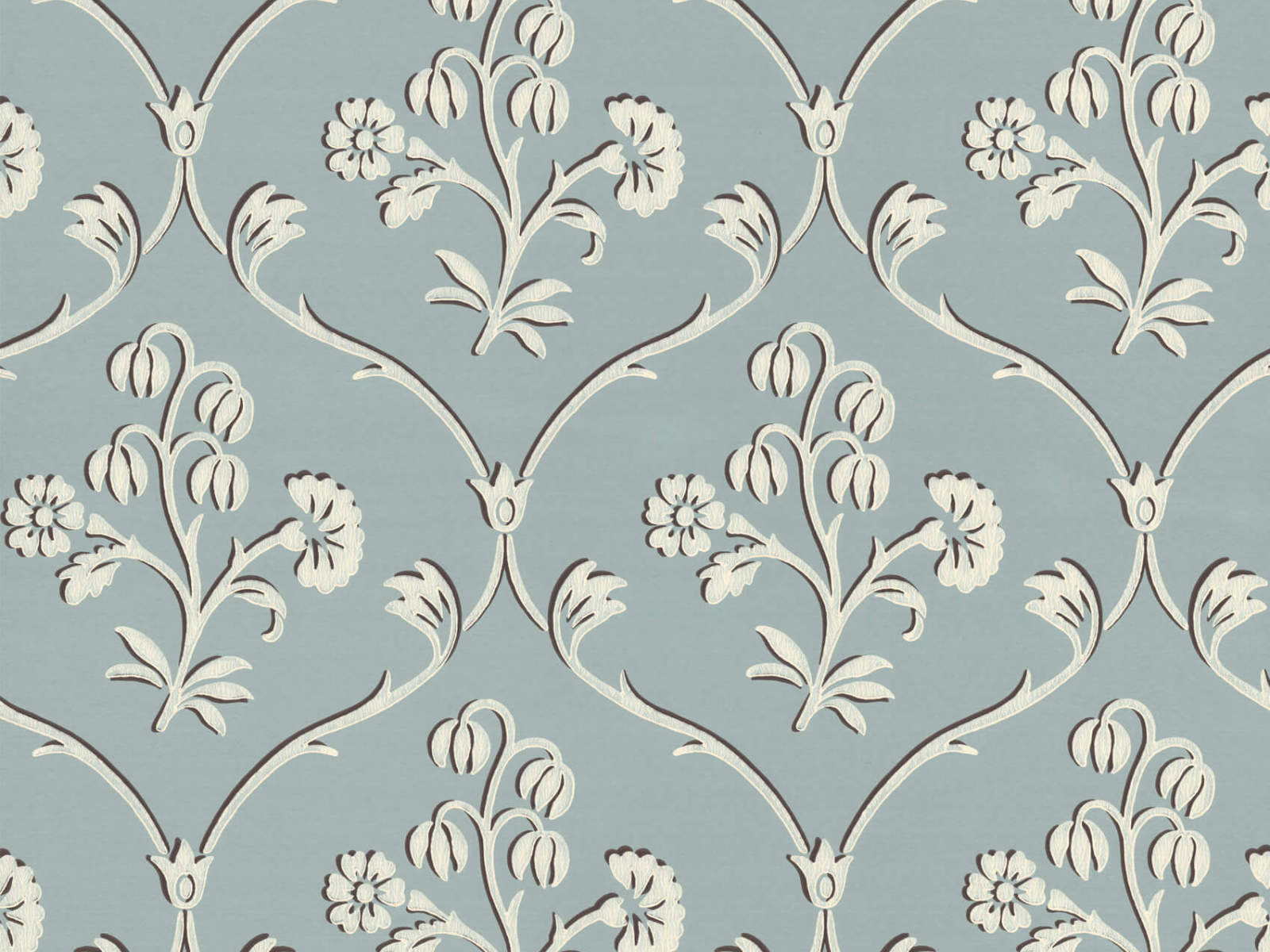 Little Greene Behang London Wallpapers IV Cranford - Sky Blue