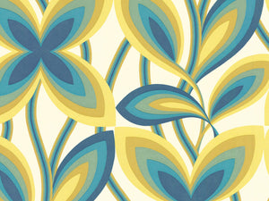 Little Greene Behang 20th Century Papers Starflower - Peacock