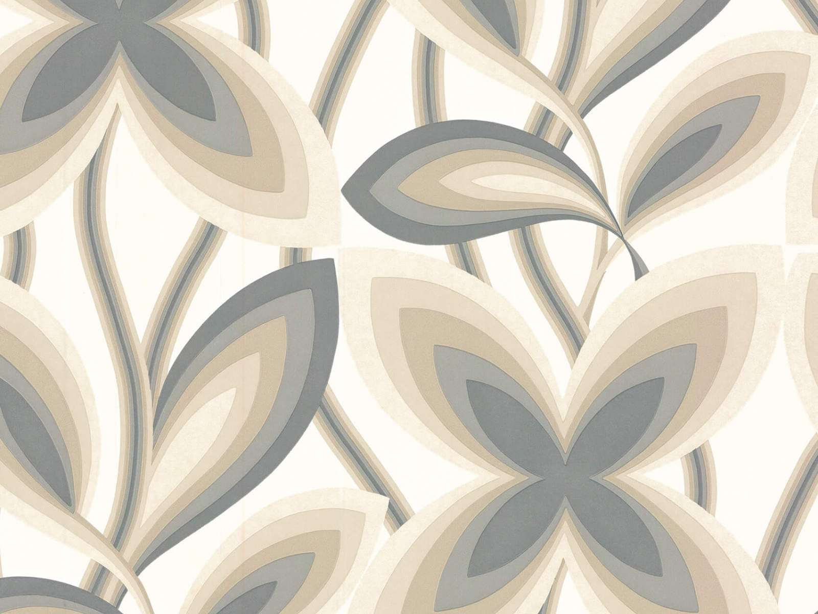 Little Greene Behang 20th Century Papers Starflower - Platinum