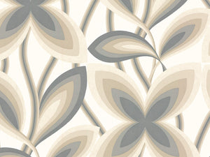 Little Greene Behang 20th Century Papers Starflower - Platinum