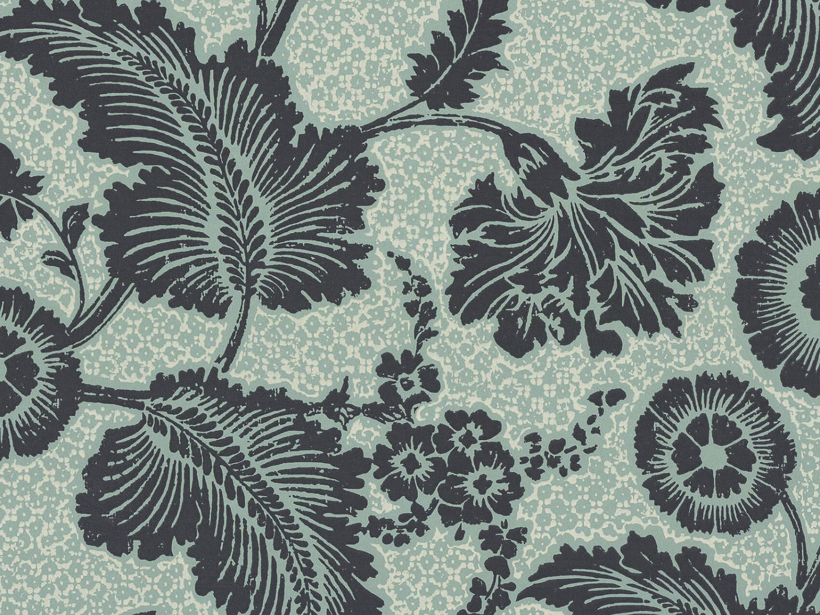 Little Greene Behang Revolution Papers Piccadilly  - Mock Green