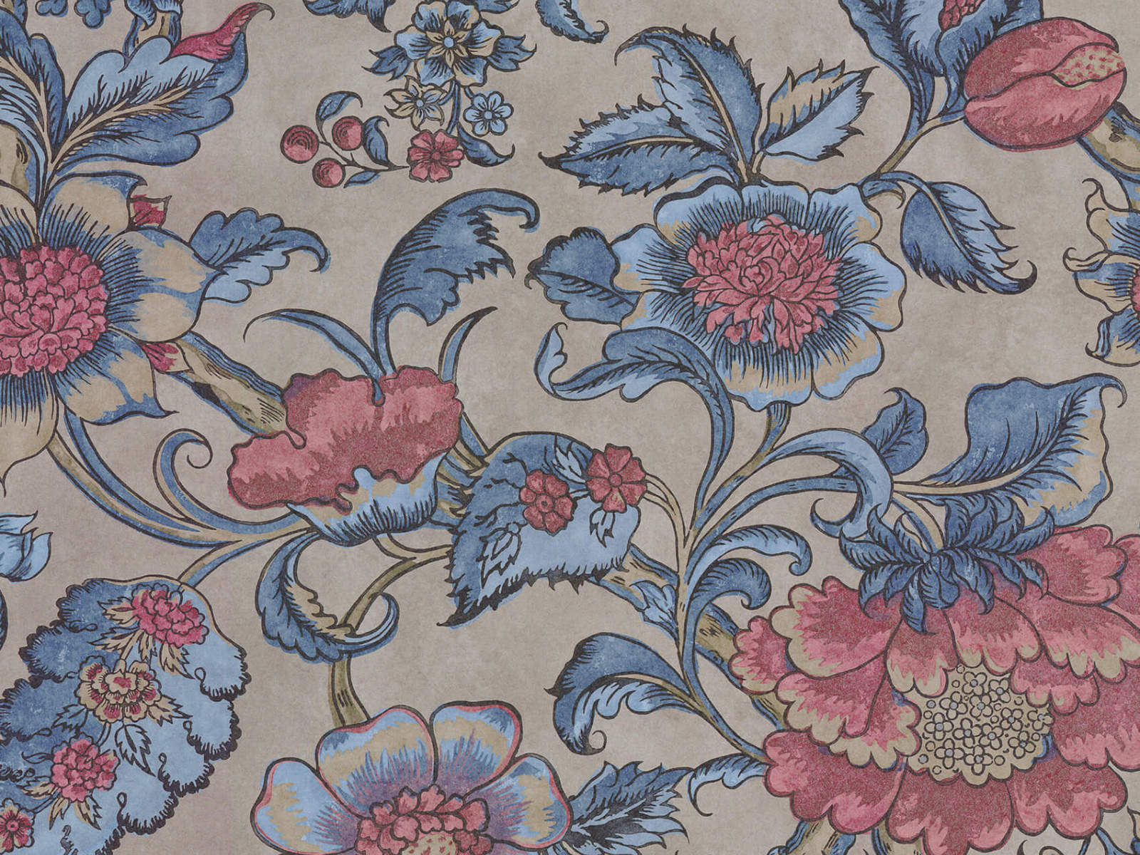 Little Greene Behang Revolution Papers Sackville Street  - Saphir