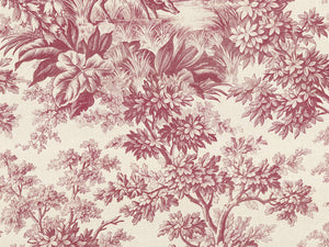 Little Greene Behang Revolution Papers Stag Toile  - Burgundy