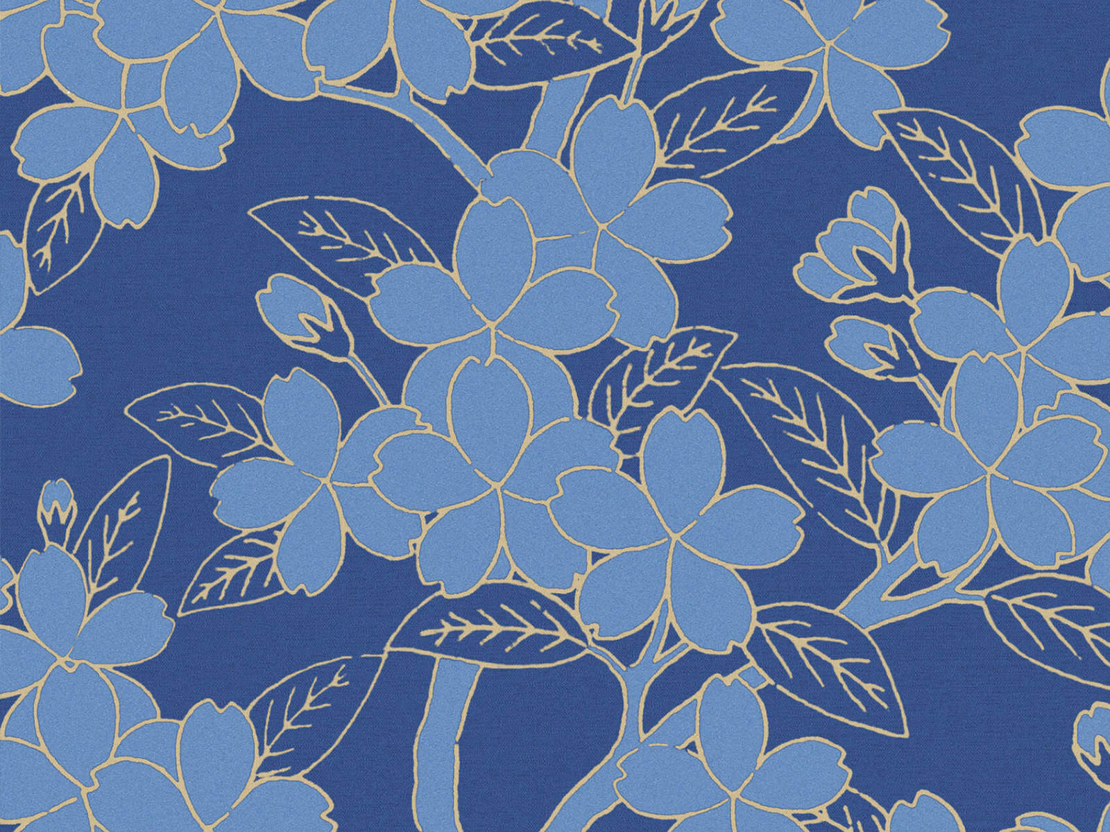 Little Greene Behang 20th Century Papers Camellia - Smalt