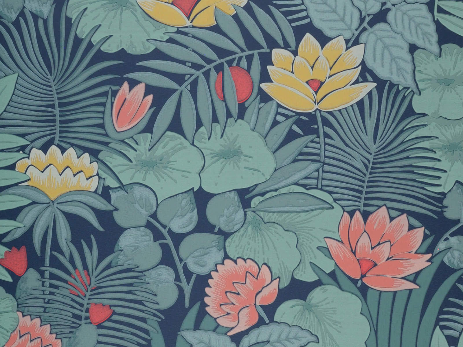 Little Greene Behang 20th Century Papers Reverie - Nile