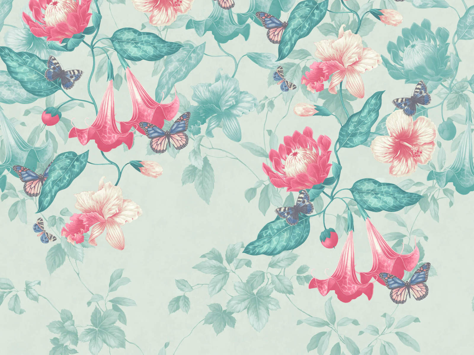 Little Greene Behang Archive Trails II Asterid - Island