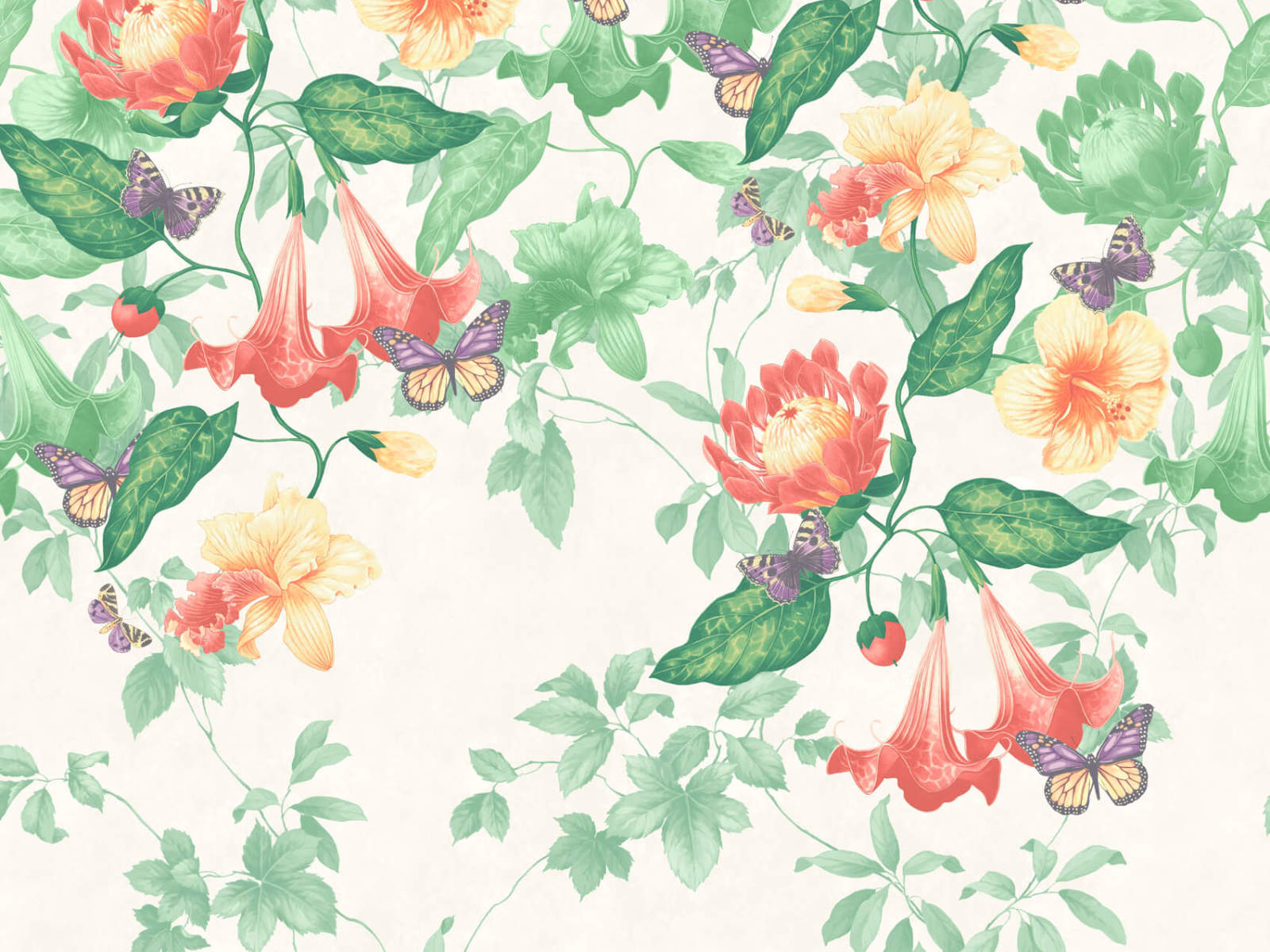 Little Greene Behang Archive Trails II Asterid - Lantern