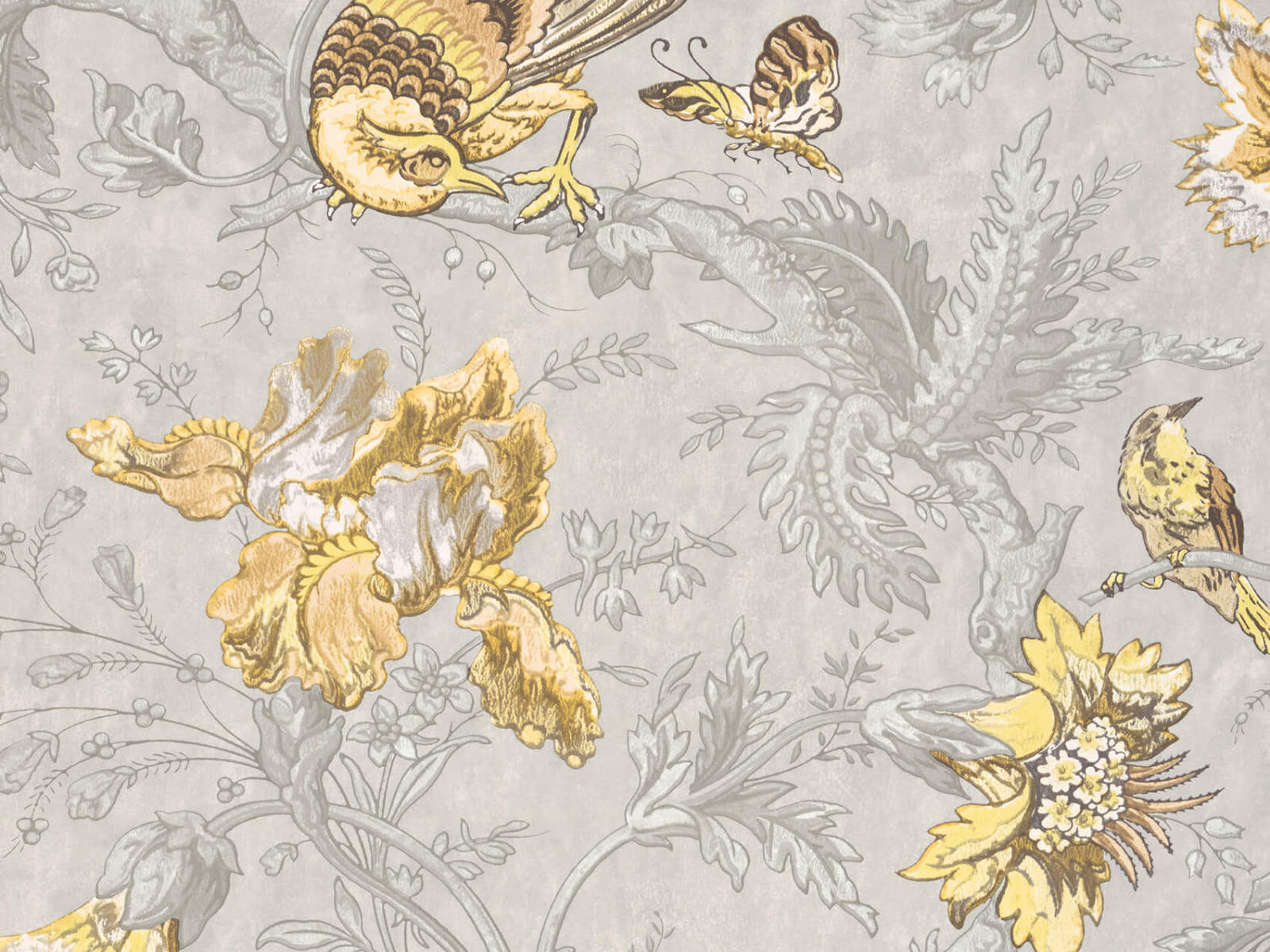 Little Greene Behang Archive Trails II Crowe Hall Lane - Gilt